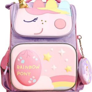 M&G Kids Large Capacity Pink Unicorn Backpack Girls School Bag