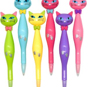 6PCS Cool Cat Ballpoint Pens For Kids School