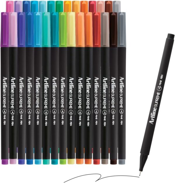 Artline SUPREME Fine Pens for Drawing,Coloring,Writing,0.4mm