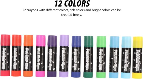 12 Colors Washable Temporary Hair Dye for Dogs Cats
