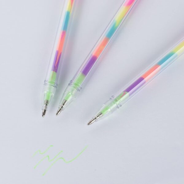 12 Pack Rainbow Color Pompom Gel Pens for Girls and Children