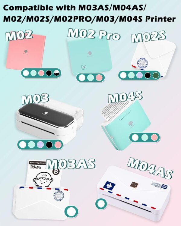 Phomemo Transparent Adhesive Thermal Sticker Paper 50mm for T02 M02 M04S Printer