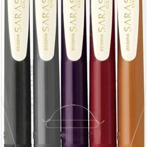ZEBRA Sarasa Clip Gel Ink Ballpoint Pen 0.5mm,Vintage Colors,5 Set