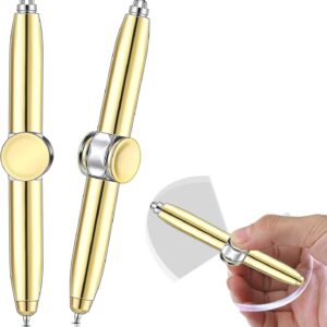2Pcs Fidget Spinning Pen with LED Light Stress Reducer Ballpoint Pen