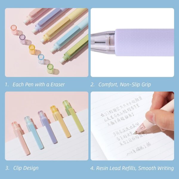 Kaco TURBO Mechanical Pencils with 5 Tube HB Lead Refills 5 Pack
