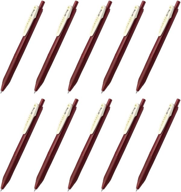 Zebra Sarasa Clip Gel Ballpoint Pen,0.5,Red Black,10 Pieces