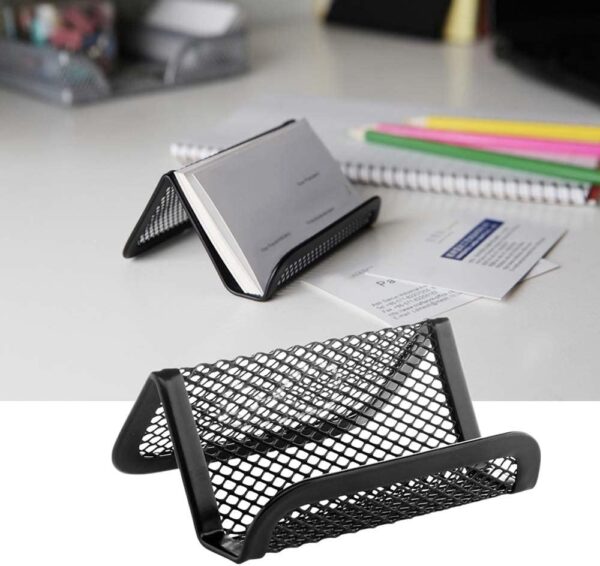 8pcs Business Card Holder Metal Mesh