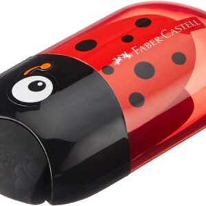 Faber Castell Dual Hole Pencil Sharpener with Eraser Ladybug