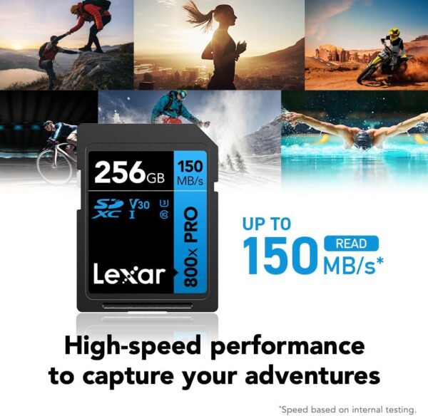 Lexar 32/64/128/256GB 800x PRO SDXC UHS-I Memory Card - Image 5