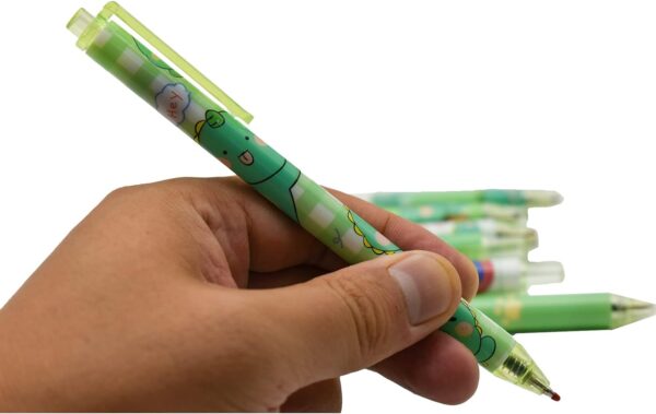 12PCS Cute Dinosaur Retractable Gel Pens For Kids School Supplies