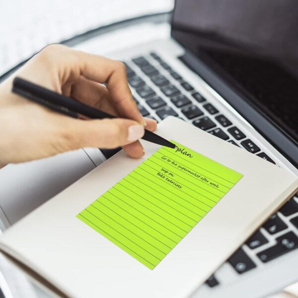 Lined Sticky Notes 4 X 6 Inch,50 Sheets/pad,6 Color
