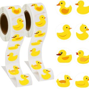 1000Pcs Yellow Duck Stickers for Bag Water Bottle 1.5 Inch