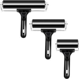 Soft Rubber Brayer Rollers for Printmaking 3 Pack