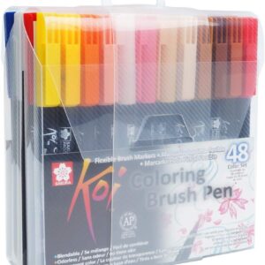 SAKURA Koi Colouring Brush Pen Set 48 Color Pens