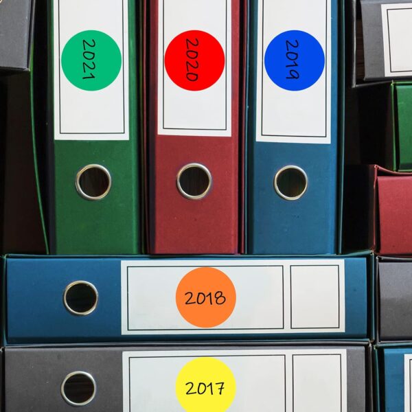 2 Inch Round Color Coding Stickers Circle Dot Labels Self-Adhesive
