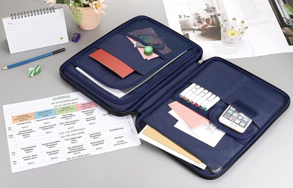 A4 Document File Bags Portfolio Organizer- Zipper Case