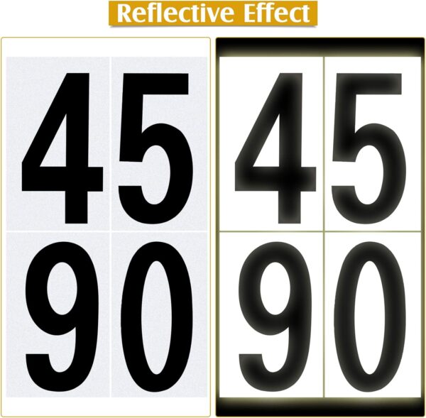40pcs Mailbox Number 0-9 Sticker Decal Adhesive Black 3 Inch