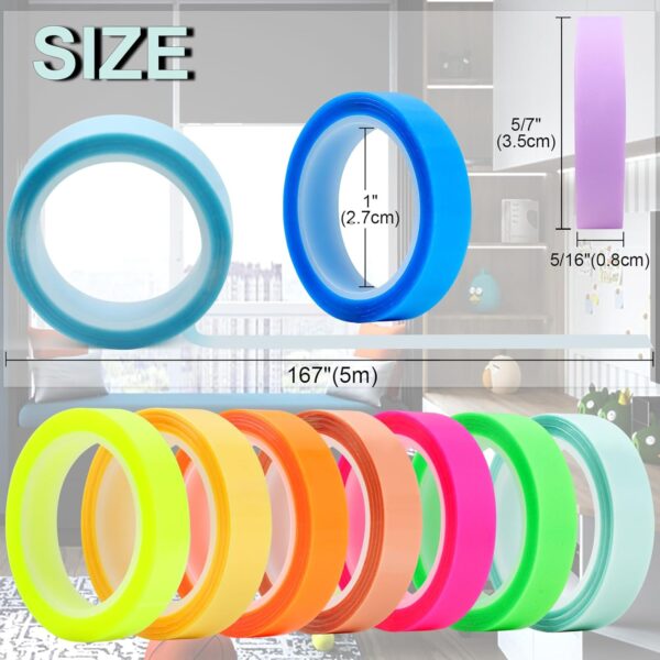 10 Rolls Highlighter Tape Removable for Books Classroom