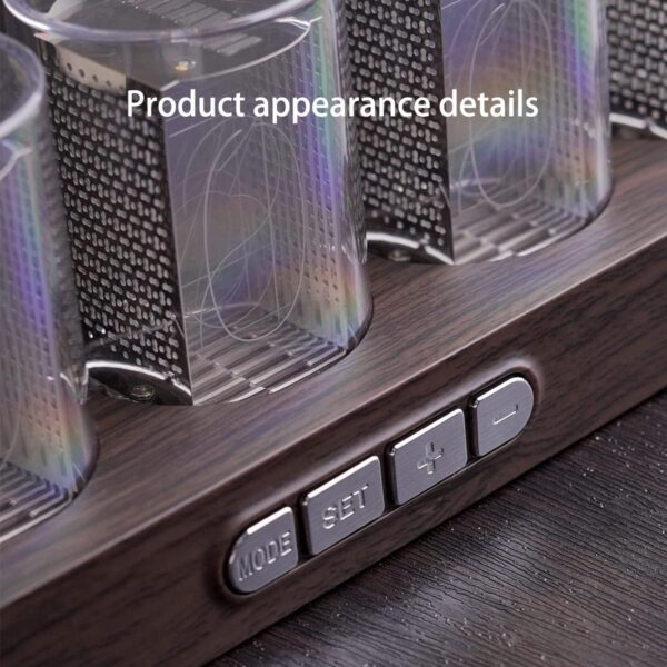 Simulation Nixie Tube Clock,RGB LED Desk Clock