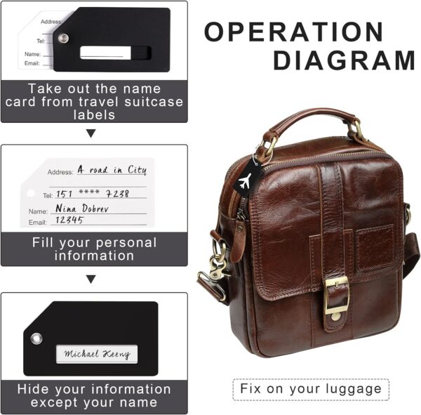 8Pcs Silicone Luggage Suitcases Tags for Travel Luggage Name Tags