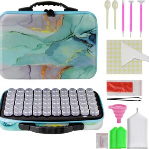 60 Slots Diamond Painting Storage Container,Accessory Kit with Tools