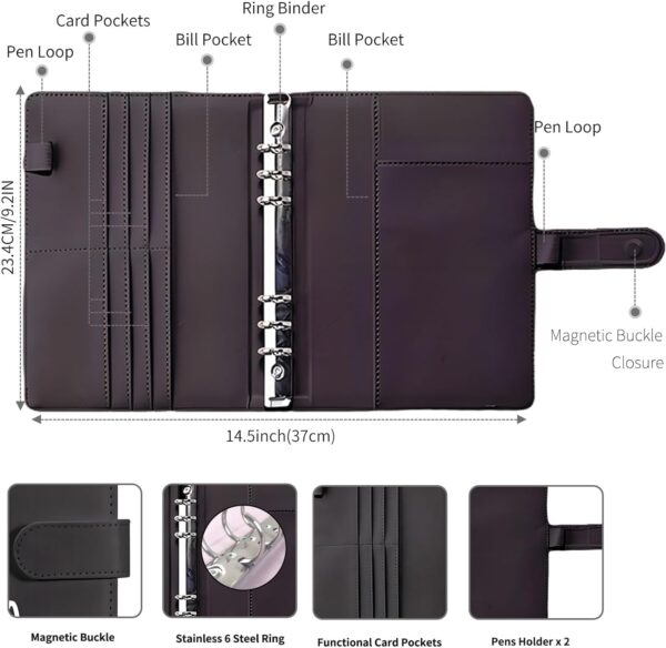 100 Day Challenge A5 Money Saving Budget Binder Black