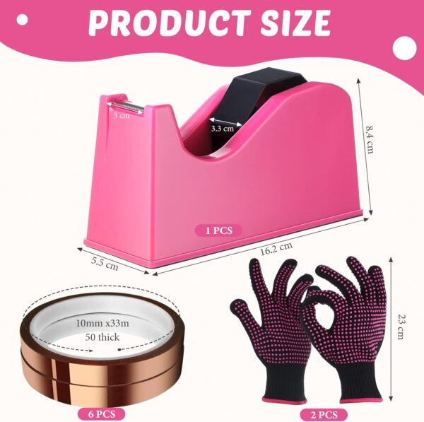 9Pcs Heat Sublimation Tape Dispenser Set with Gloves and Heat Tapes