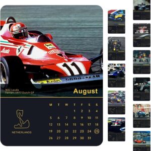 2024 Wall Formula 1 Monthly Calendar for F1 Fans