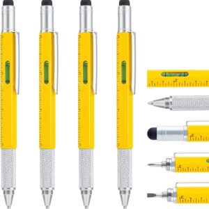 4 Pack 6IN1 Multitool Pen with Extra Refills Set