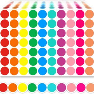 1400pcs 10 Color Dot Stickers Circle Coding Labels