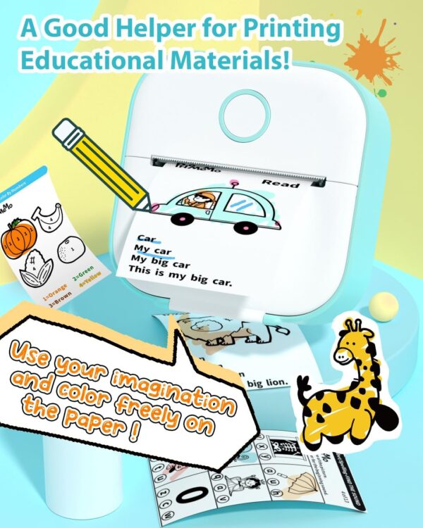 Phomemo T02 Label Maker Thermal Sticker Printer with 3 Roll Paper