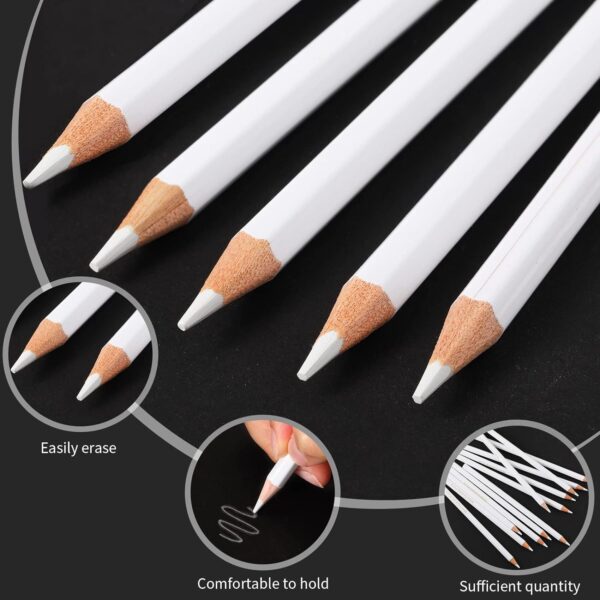 YOKE White Water Erasable Pencils for Sewing Tailor Fabric Washable 48 Pack