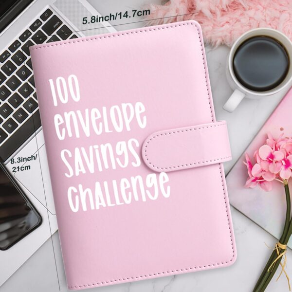 100 Day Challenge A5 Money Saving Budget Binder Pink