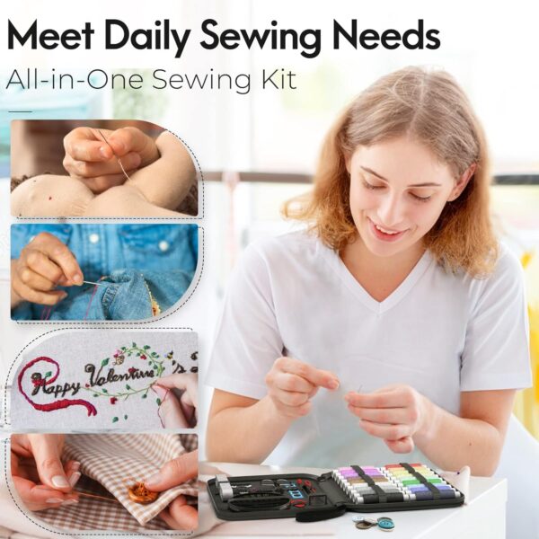 85pcs Portable Sewing Kit Gifts with Case for Grandma Mom Kids