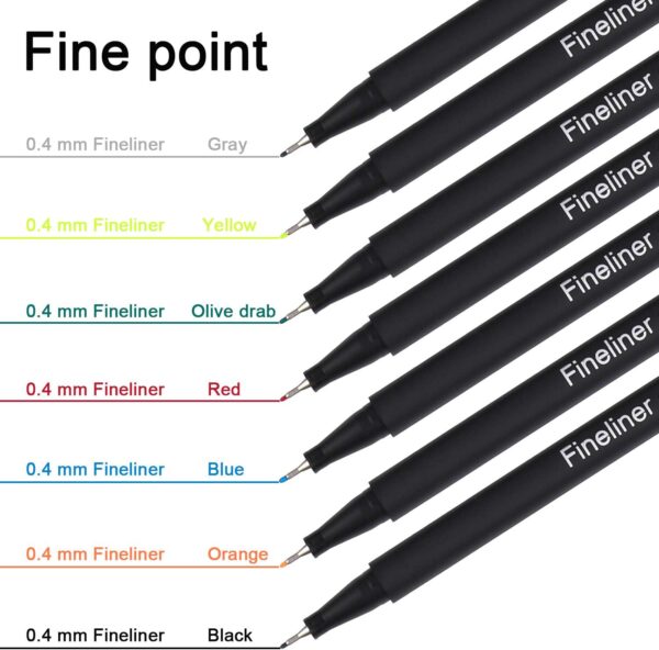 100 Colors Fineliner Fine Point Pens 0.4mm Drawing Markers