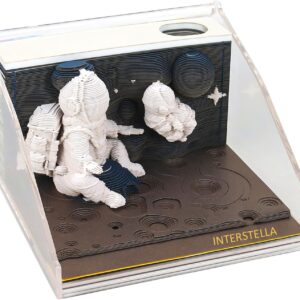 Astronauts Paper Notepad 3D Memo Pads with Pen Holder