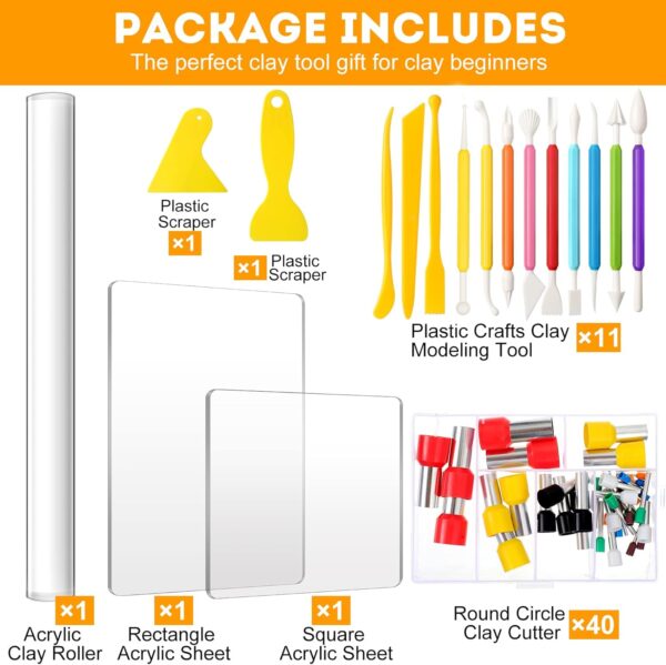 56Pcs Polymer Clay Cutters Tools for DIY Craft
