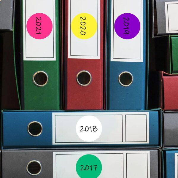 2 Inch Round Color Coding Stickers Circle Dot Labels Self-Adhesive