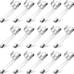 Metal Pencil Clips Slide on Pocket Epoxy Pen Clips Snap In 20 Pack