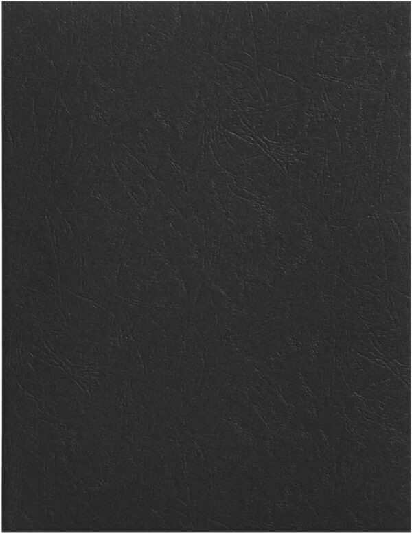 100 Pack Black 13 Mil Presentation Binding Covers and Backs (8.5x11 in)