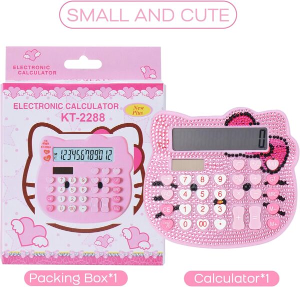 Kitty Diamonds Desktop Calculator 12 Digit Solar and Battery Dual Power