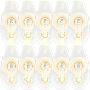 10 Pack Double Sided Glue Scrapbook Tape Roller,80M/262FT