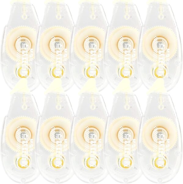 10 Pack Double Sided Glue Scrapbook Tape Roller,80M/262FT