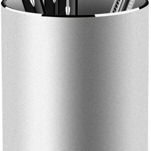 Round Desk Metal Pen Holder Aluminum Pencil Holder