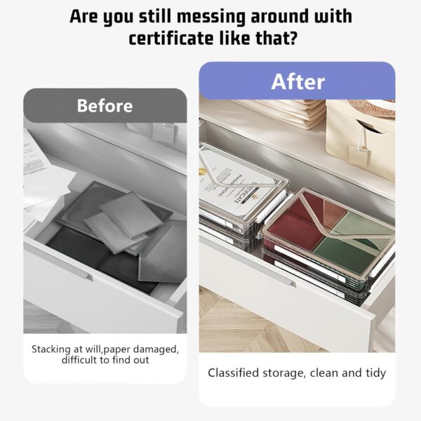 Plastic Storage A4 File Project Case with Handle