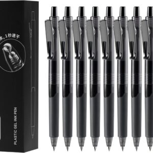 Kaco K9 Retractable Gel Pens Black Ink 0.5mm Fine Point,10 Pack