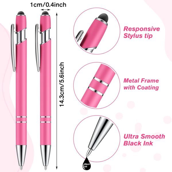 38Pcs Rubberized Ballpoint Pen with Stylus Tip for Touch Screen Devices