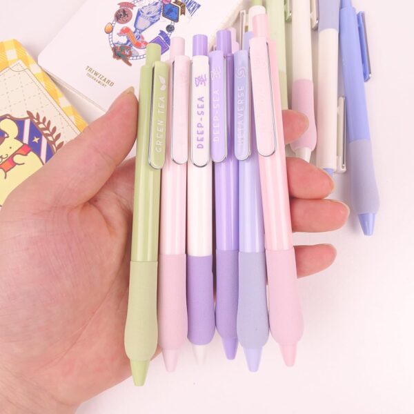 COLNK Gel Pens 0.5mm Black Ink Fine Point with Soft Comfort Grip,12 Counts