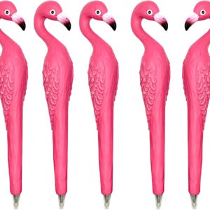 5PCS Flamingo Ballpoint Pens Resin Black Ink For Kids School Supplies