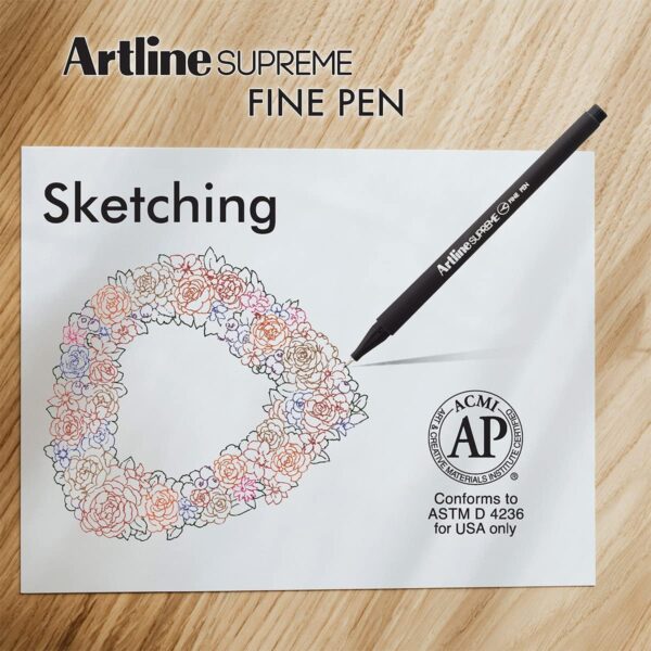 Artline SUPREME Fine Pens for Drawing,Coloring,Writing,0.4mm
